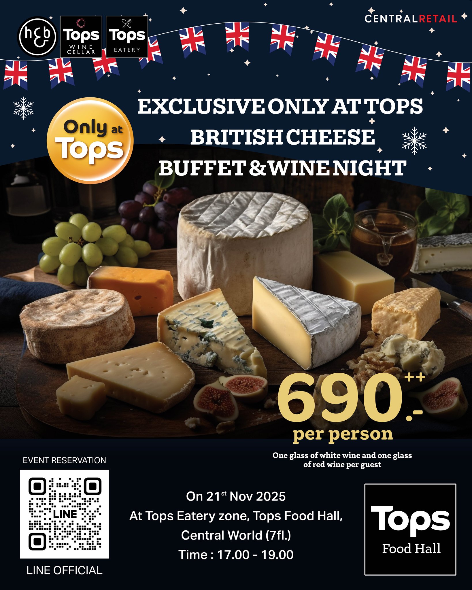TOPS - 🍷 Exclusive Only at TOPS – British Cheese Buffet & Wine Night 🧀 ...