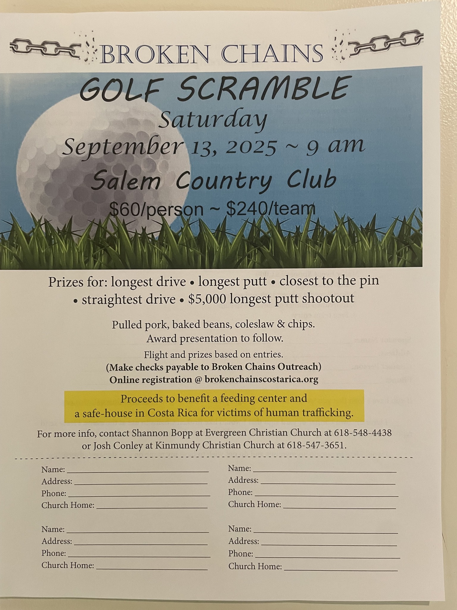 Broken Chains Golf Scramble
