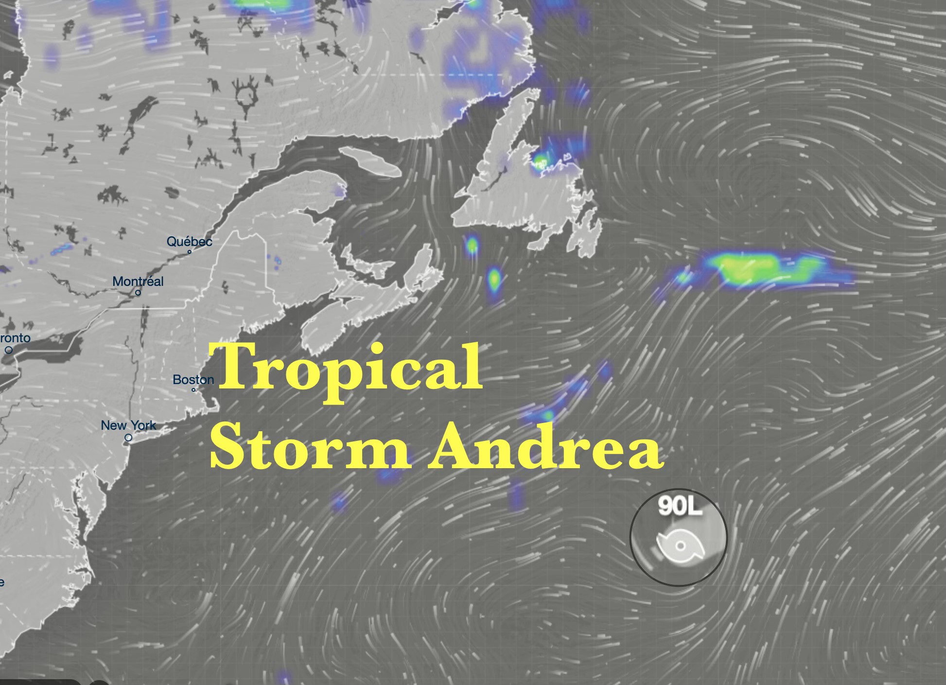 Cindy - Andrea becomes the first tropical storm of the season in the ...