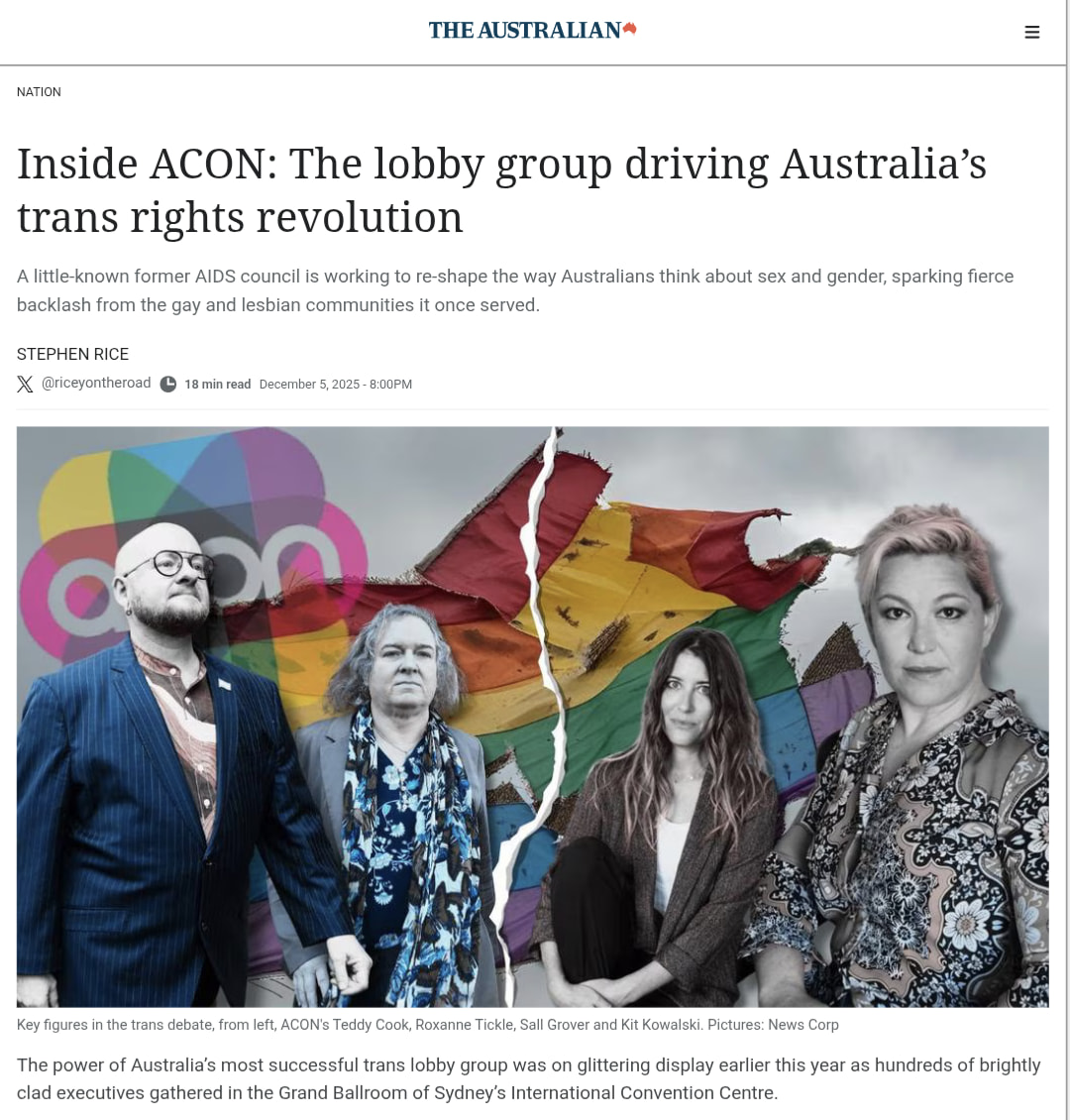 🚨 BREAKING NEWS: ACON Exposed... - Women Speak Tasmania | Facebook