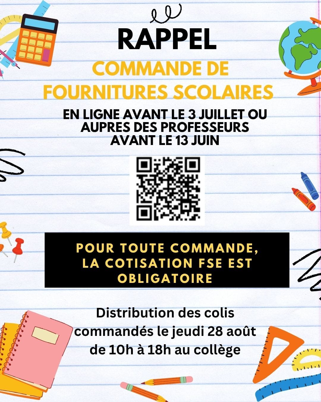 Rappel : vous avez... - Collège Albert Camus - Bayonne | Facebook