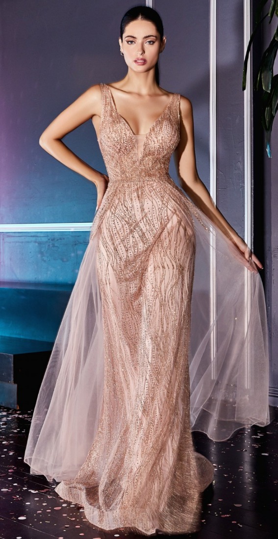 navy blue and silver dress Sparkle Ombre Tulle Ethereal A-line AC5015 Navy / 8 CLARA Red Wine Sequin Deep V Neck Midi Dress Wedding Dress First Communion Order Type:Made to Order Available in White