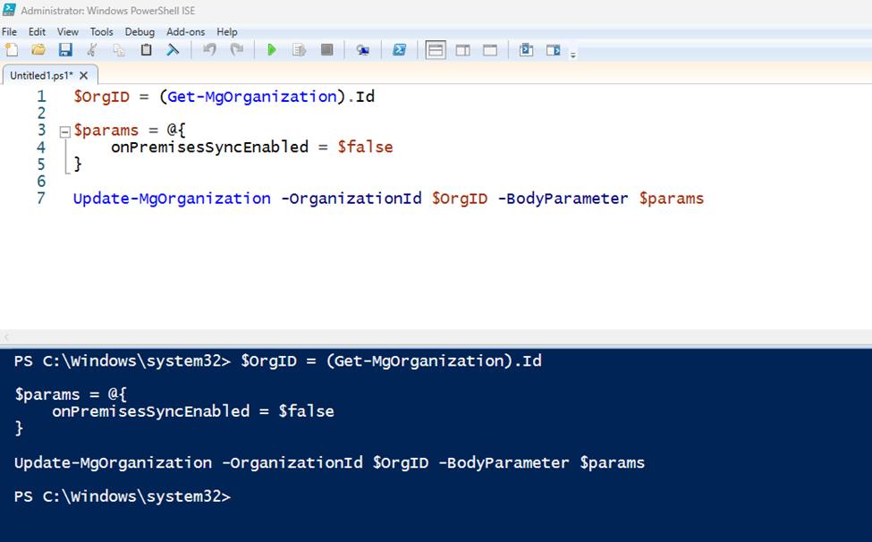 Pinoy - Ito yung script para ma-disable nyo sya $OrgID = (Get ...