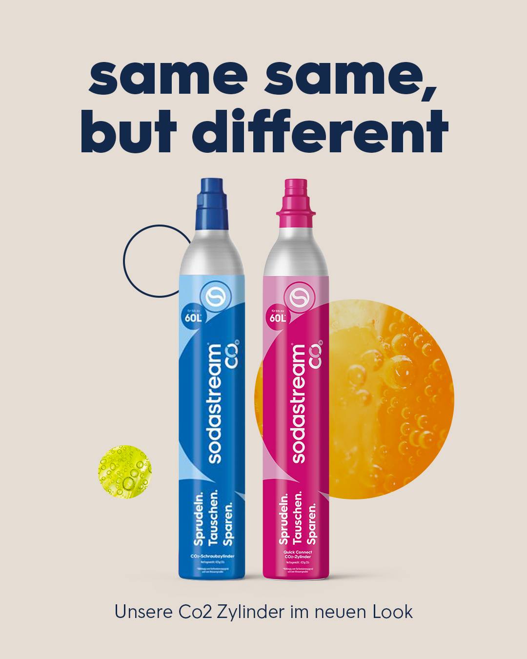 Neuer Look, gleiche Sprudelkraft! 💥 Unser CO₂-Zylinder zeigt sich jetzt im frischen Design – mit derselben Power für deinen daily Sprudelgenuss. 💦😋