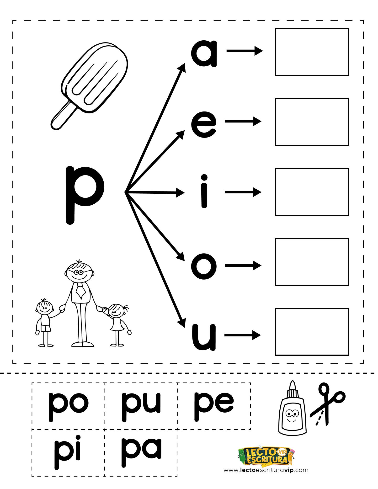 Material Gratis para Imprimir | 📝Aprendiendo a leer – 08 – Pa, pe, pi ...