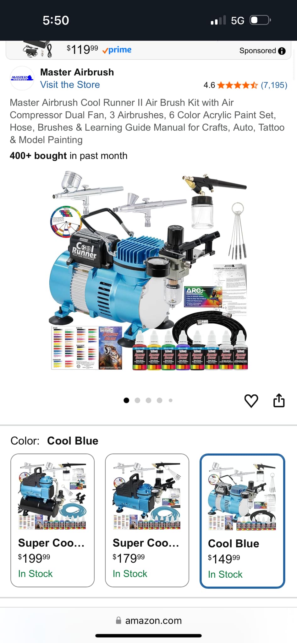 compressor for fishing lure airbrush 3 System; 6 Acrylic Paint Colors, Dual Fan Air  TCP Global improved in many ways What compressor is recommended for