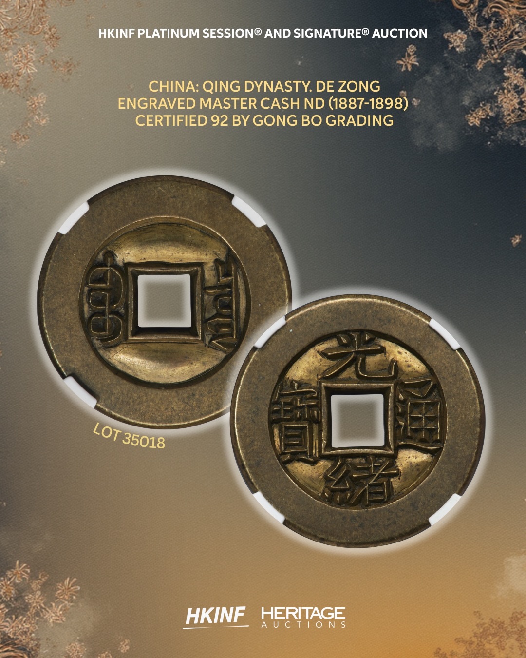 A gold Chinese coin celebrating one of the most significant