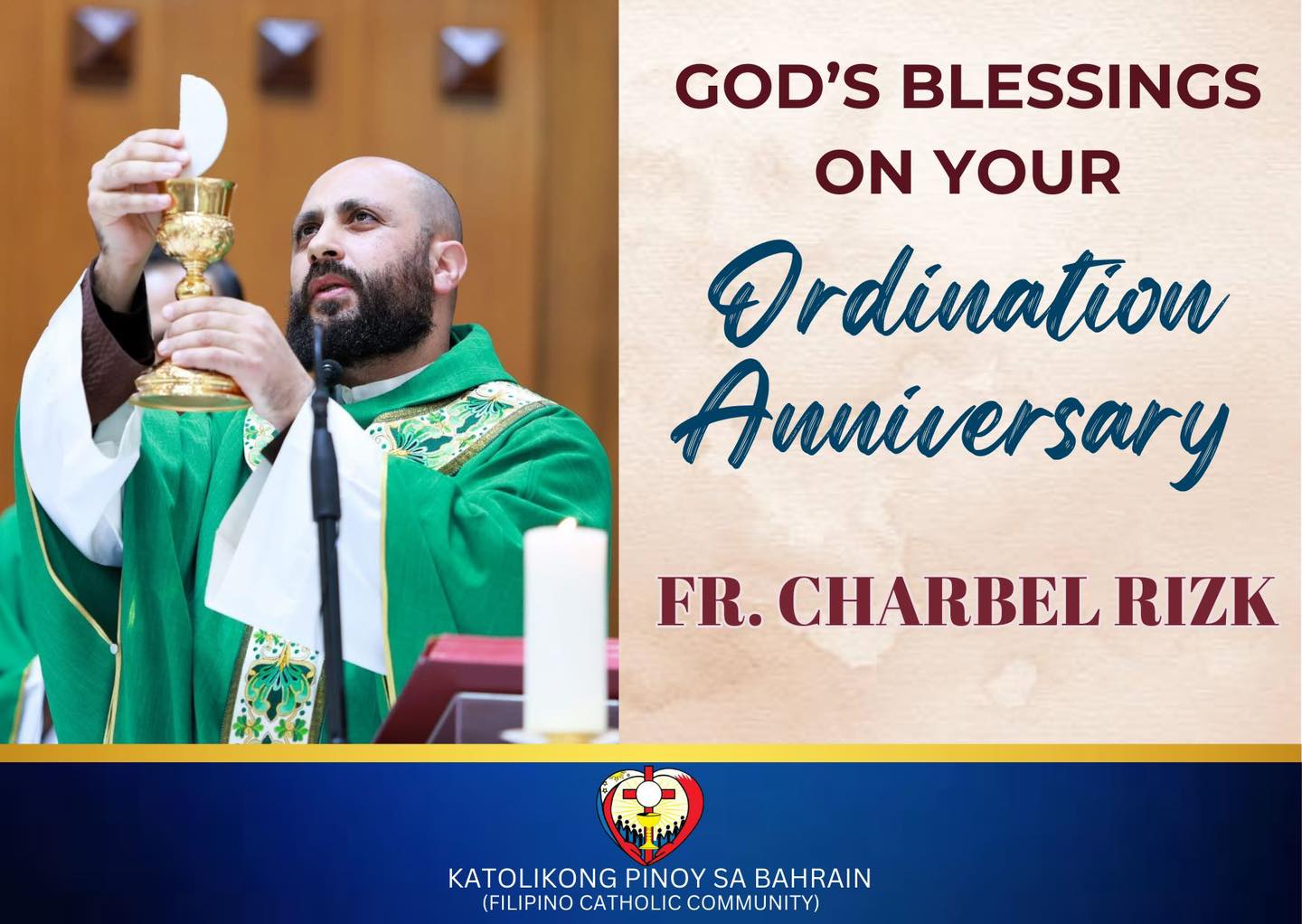 Katolikong - Happy Ordination Anniversary Father Charbel Rizk🙏 Your ...