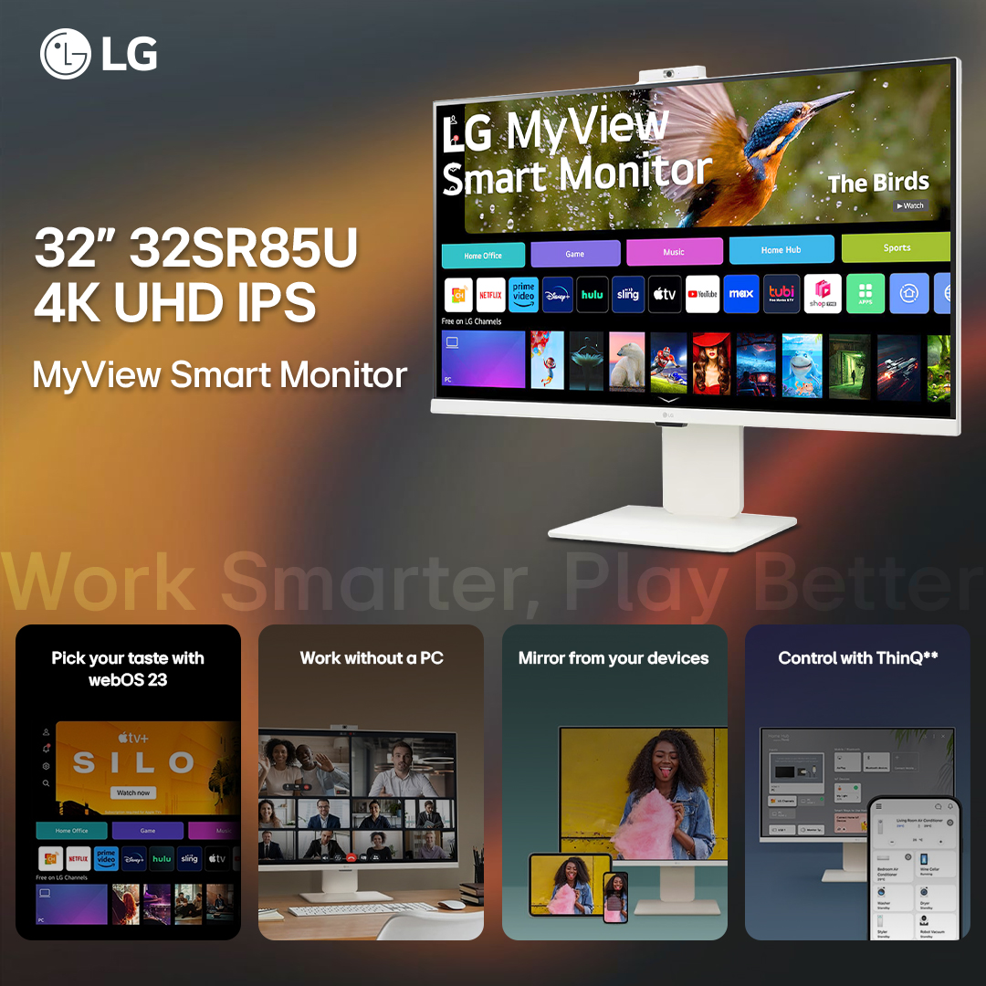 Monitor2home - จอที่ถูกออกแบบมาสำหรับงาน Multitasking . LG 32SR85U 32 ...