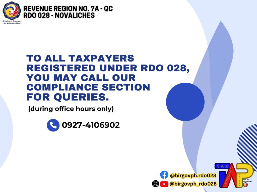 BIR Revenue... - BIR Revenue District Office 028 - Novaliches