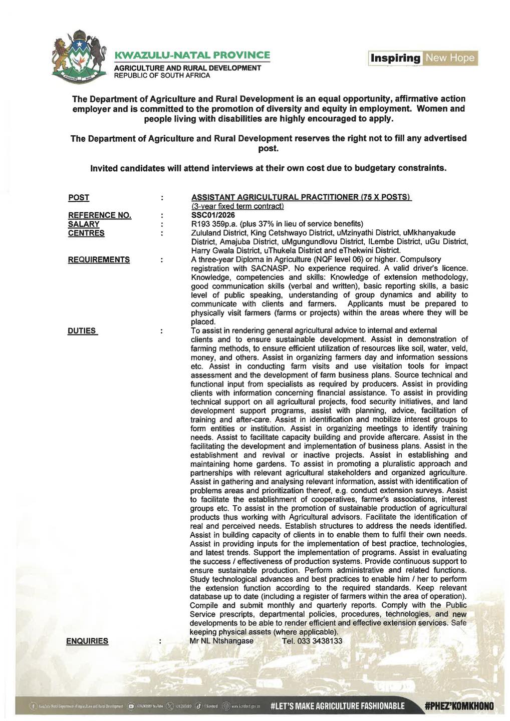 KwaZulu-Natal Department of Agriculture and Rural Development added a ...