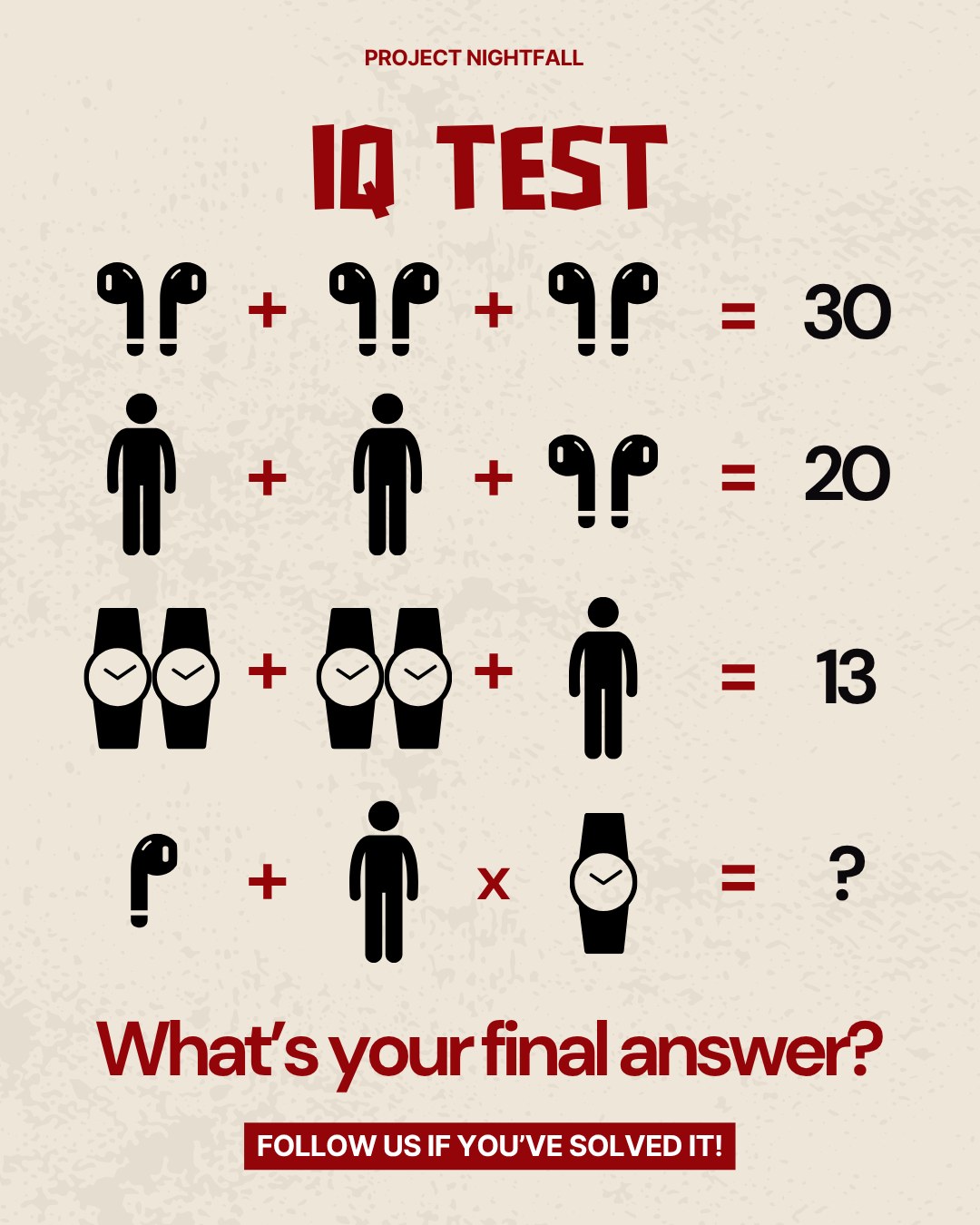 Can you solve it? 👀 Look carefully!... - Project Nightfall | Facebook