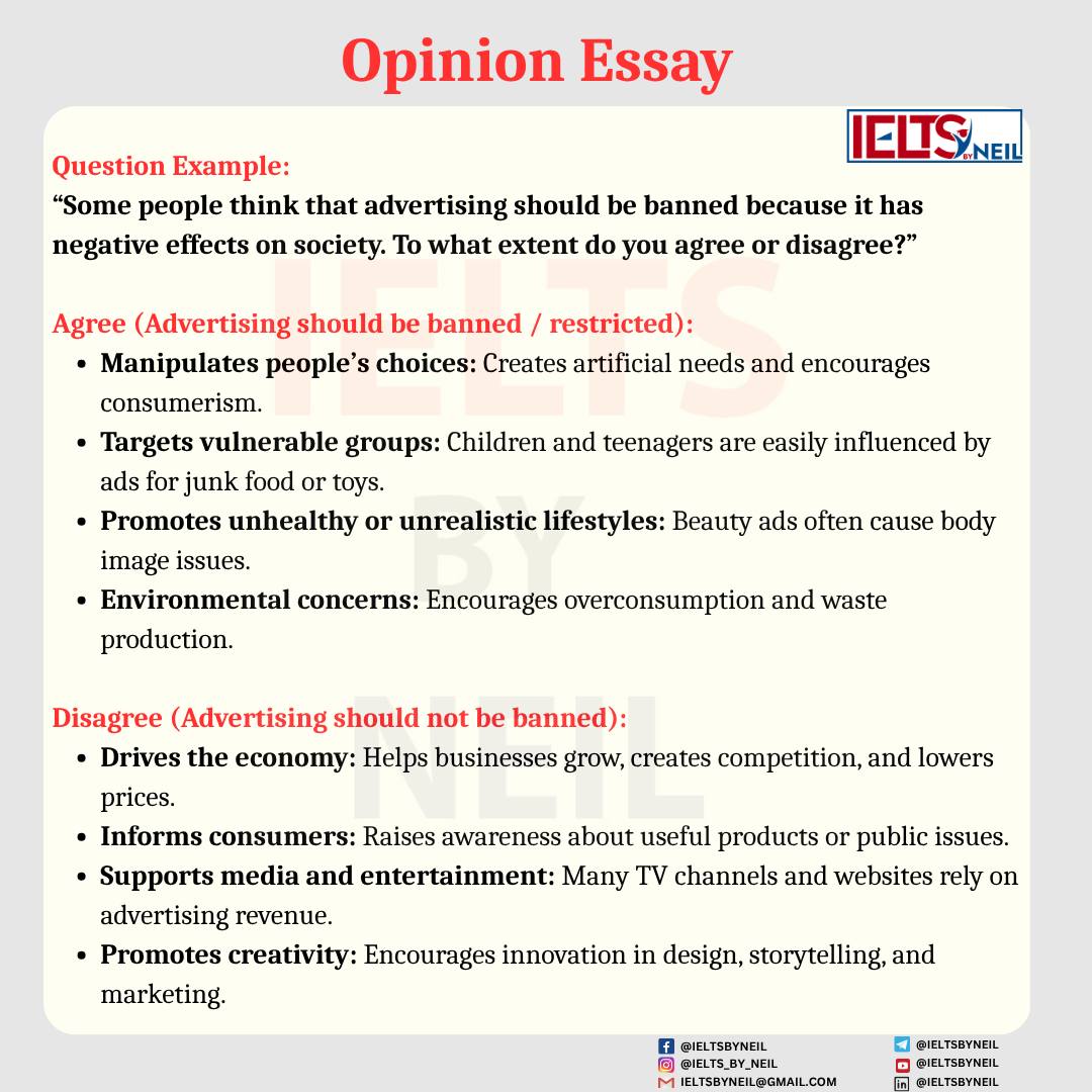 IELTS BY NEIL - Here are IELTS essay ideas on the topic... | Facebook