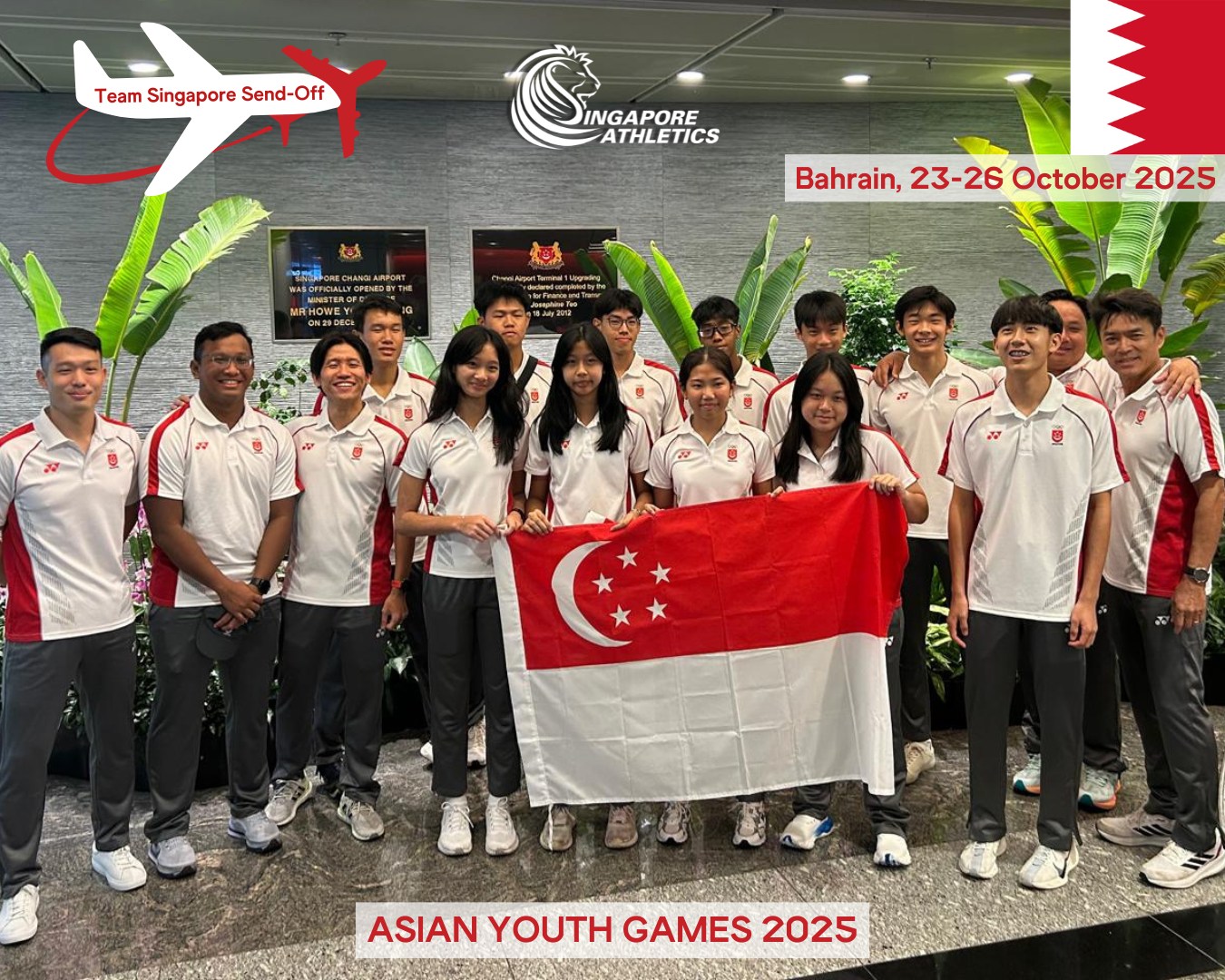 Singapore - Airport Send-Off for our youth athletes representing Team ...