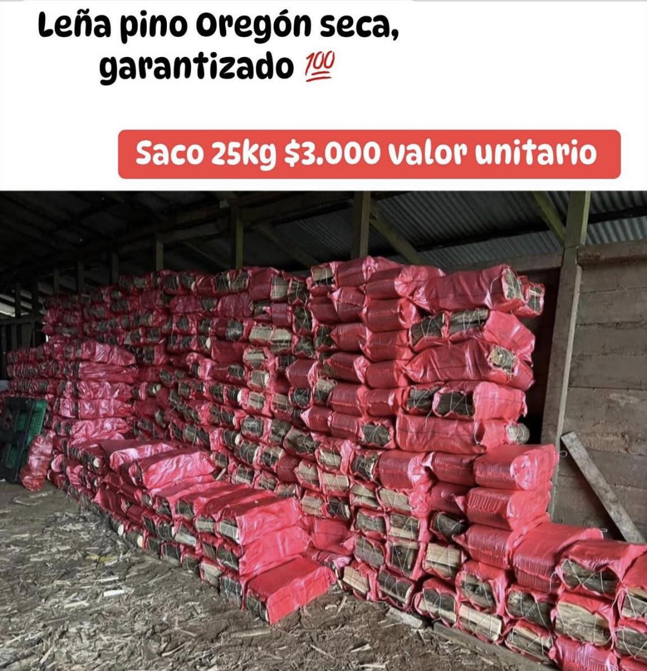 Leña en saco y... - Leña en saco y astillas - Valdivia