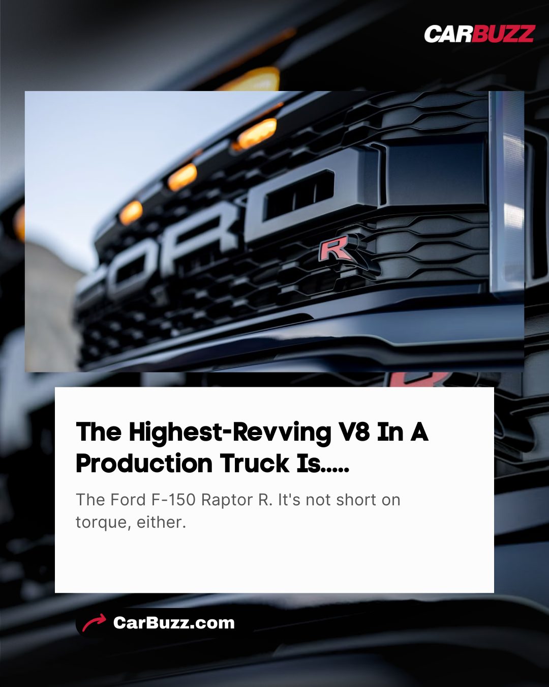 CarBuzz - The fastest-revving V8 you can buy in a production pickup ...
