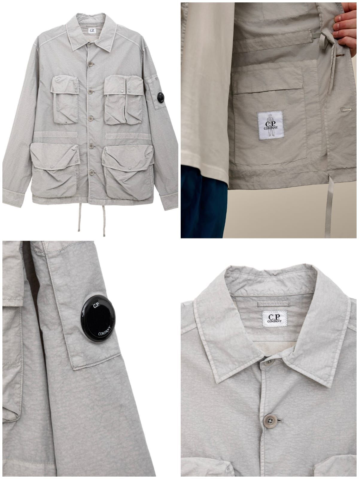Top-End - CP Company Flatt Nylon Utility Lens Overshirt In Griffin 