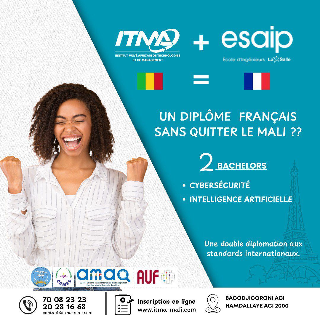ITMA - 🚀 Ton diplôme français, sans quitter le Mali en 3 ans ! Avec ...
