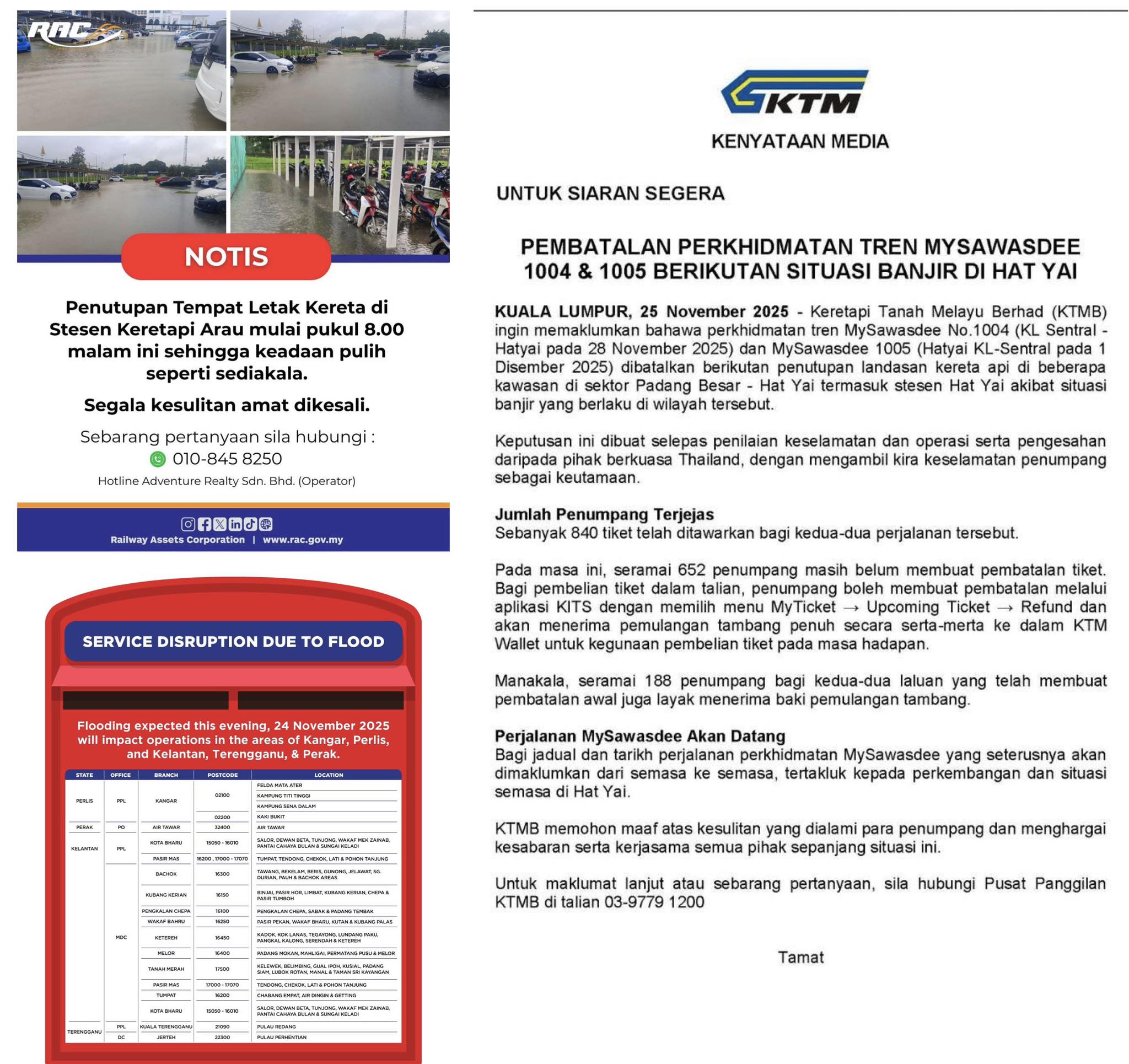 Gerai - 🚧 ALERT! The floods in northern Peninsula Malaysia has ...
