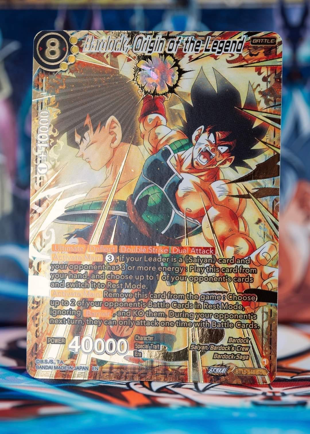 bardock god rare card DRAGON BALL SUPER DIVERS SDV3-043 GDR Parallel DRAGON BALL SUPER CARD BARDOCK,