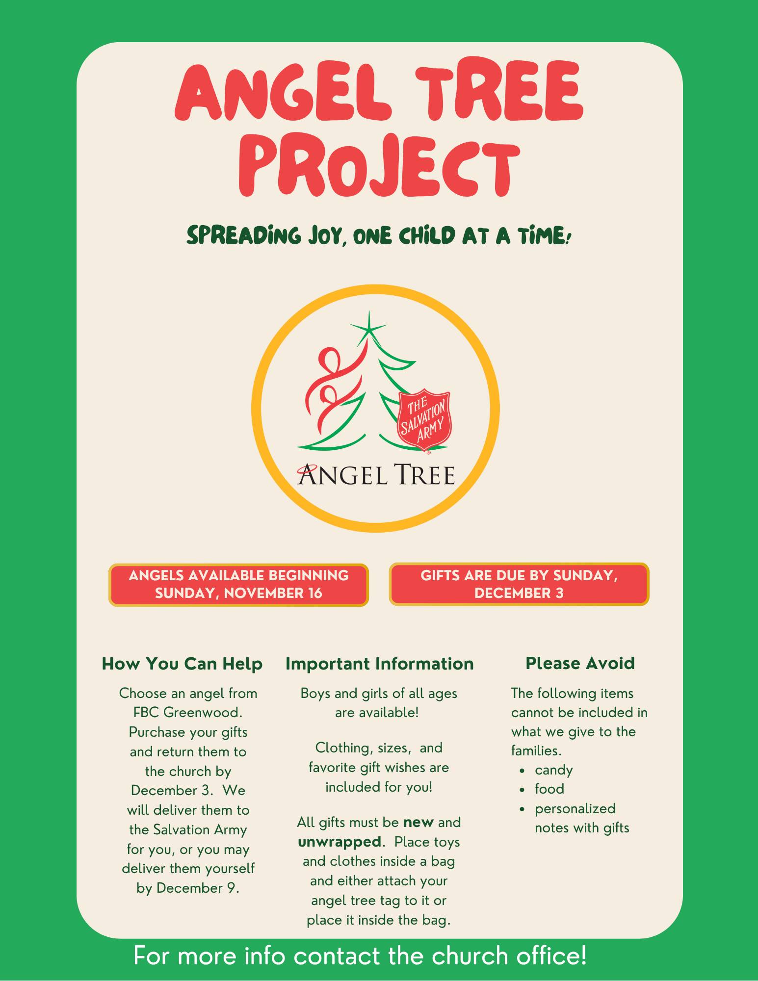 🎄 The Angel Tree... - First Baptist Church of Greenwood SC | Facebook