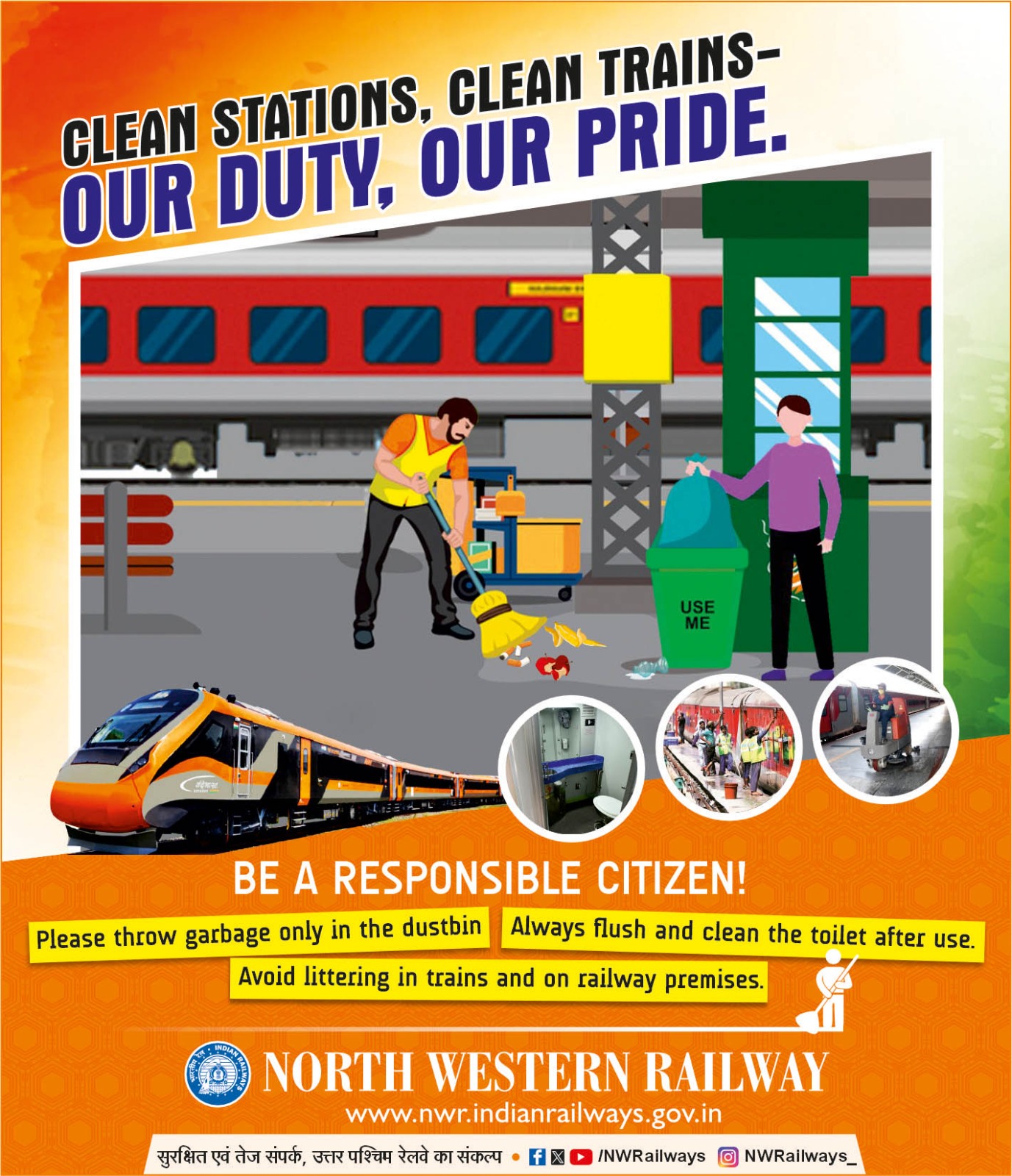 CLEAN STATIONS, CLEAN TRAINS OUR... - North Western Railway | Facebook