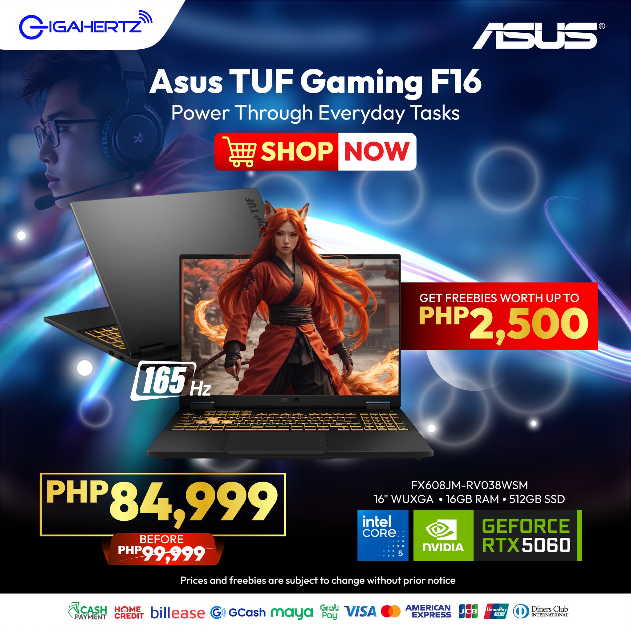 GigaHertz - Get ₱15,000 OFF on the ASUS TUF Gaming F16 plus ₱2,500 ...