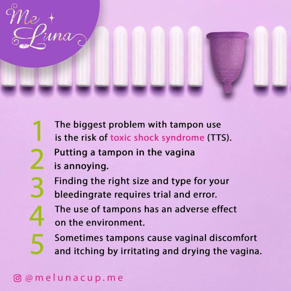 Melunacup.me - 💫 The biggest problem with tampon use is...