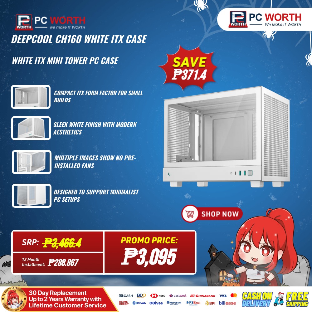 PC - Compact pero swak sa style mo! The DEEPCOOL CH160 WHITE ITX CASE ...