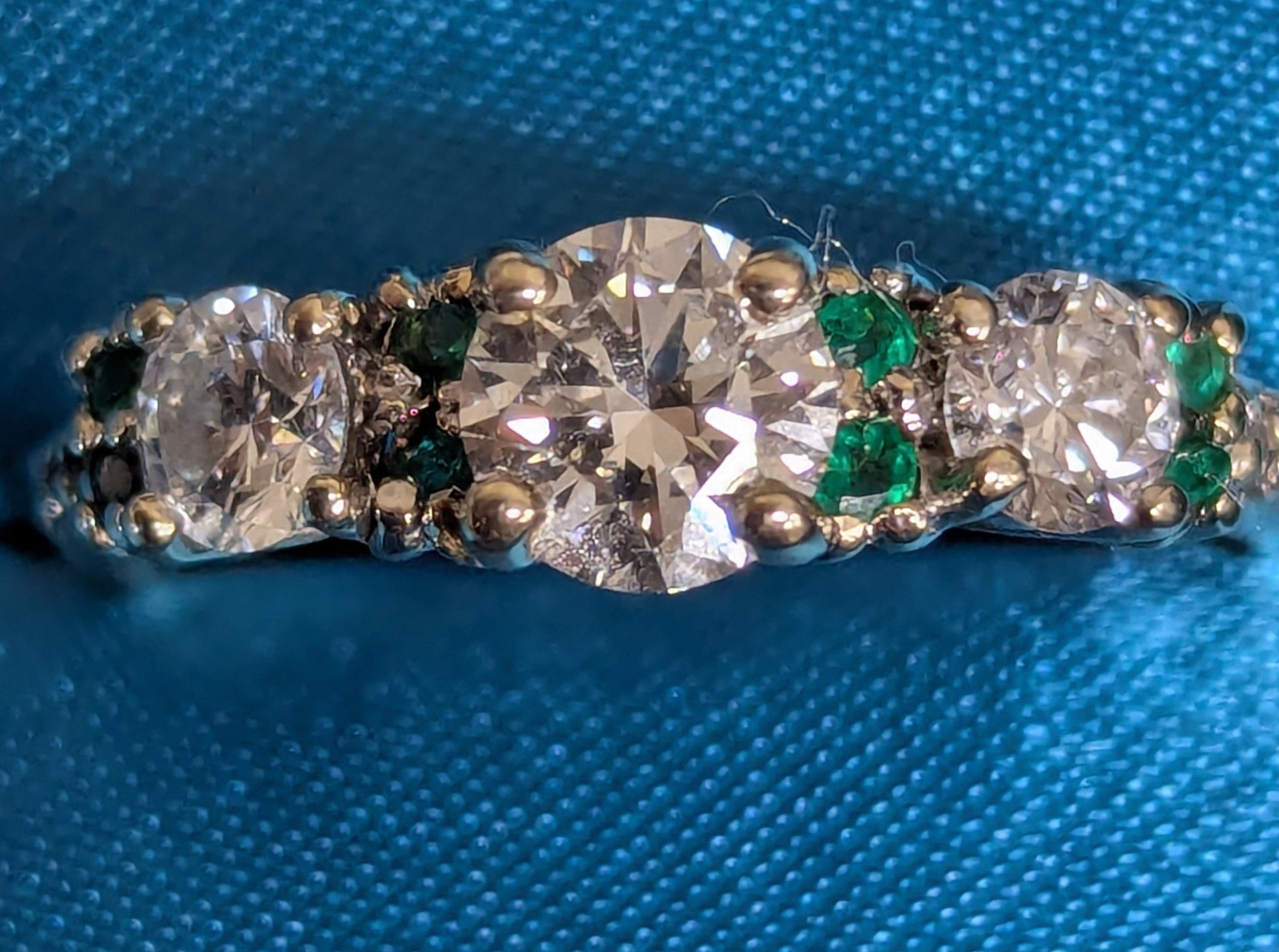 Custom light blue lab-grown diamond ring design service