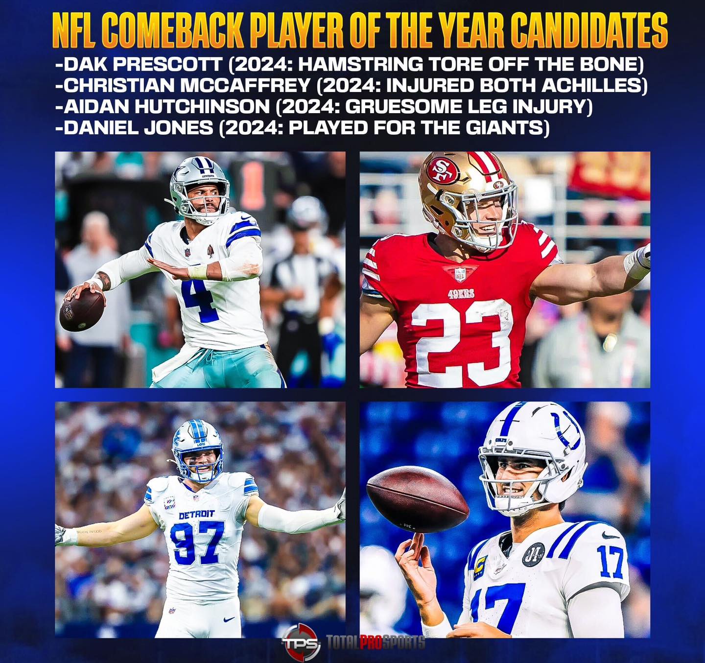 A look at the NFL Comeback Player of... - Total Pro Sports | Facebook