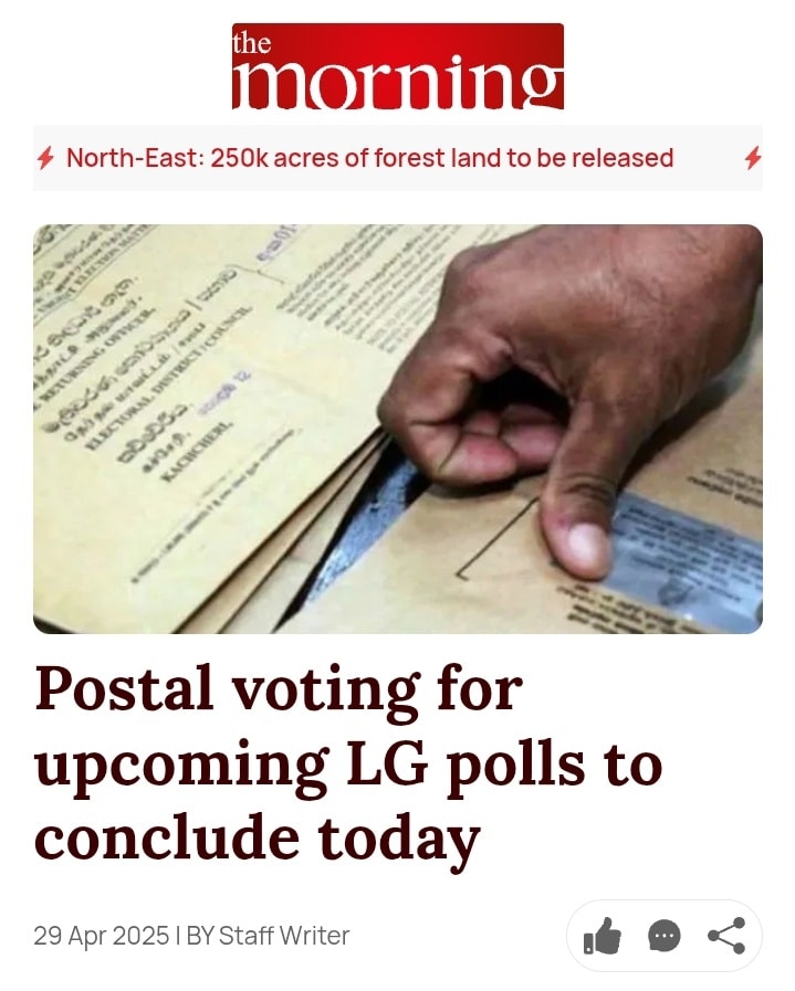 The Morning - The postal voting process for the 2025 Local... | Facebook