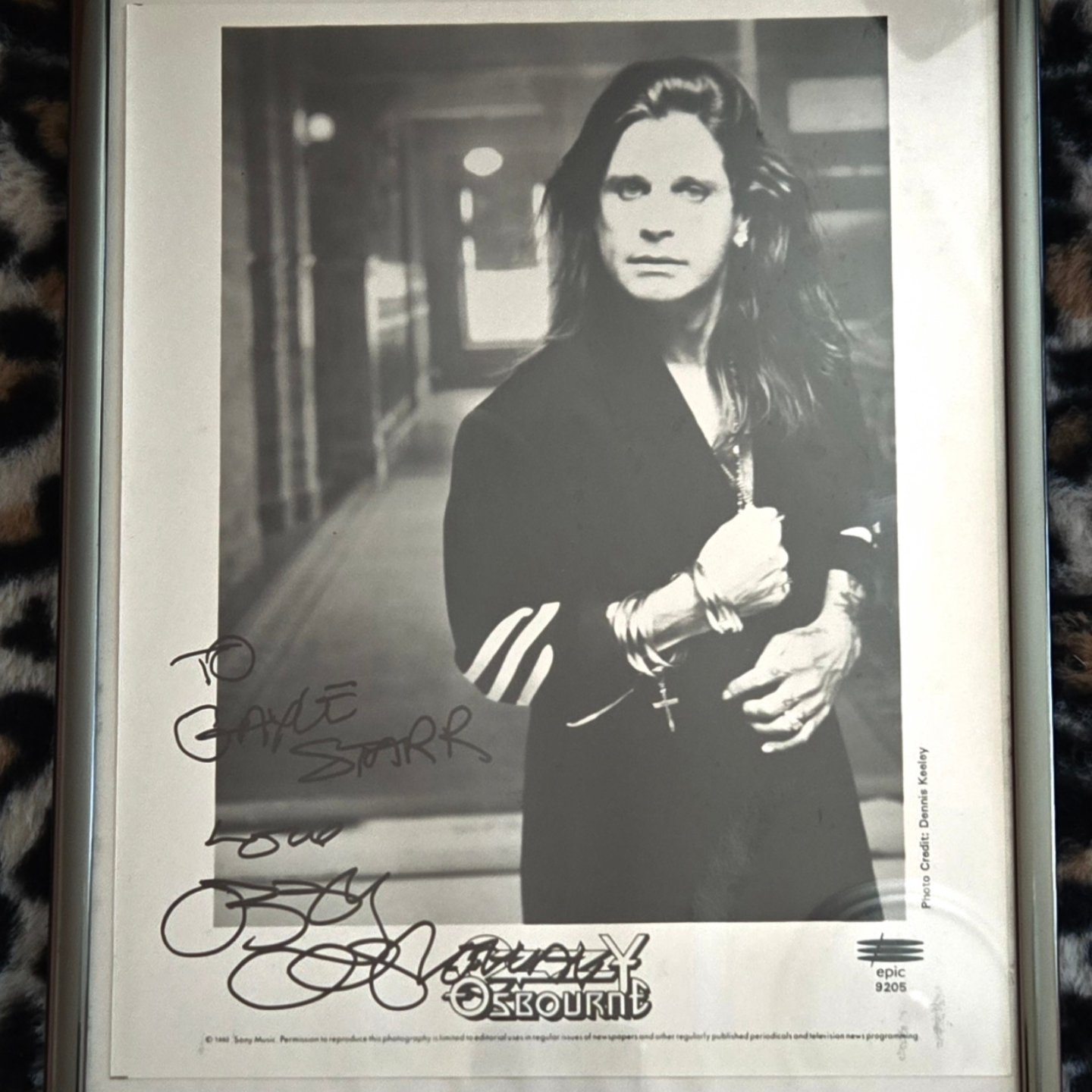 Ozzy Osbourne autographed promo picture