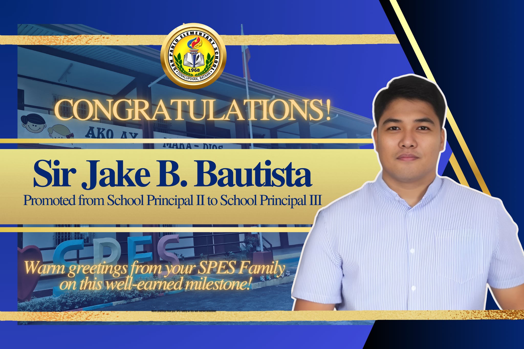 🎉 Congratulations, Dr. Jake... - San Pablo Elementary School | Facebook