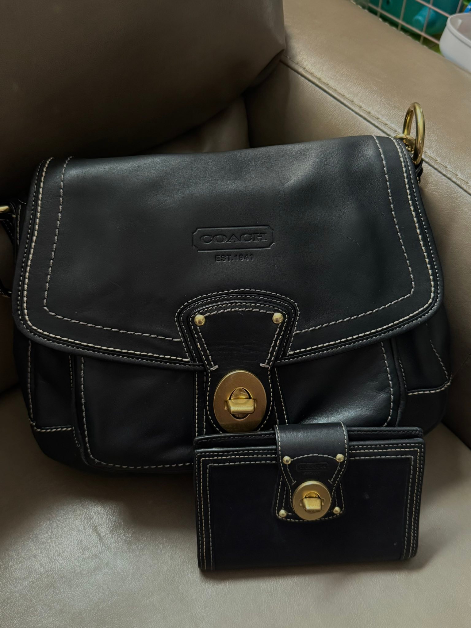 Coach Legacy 65th Rare Anniversary Black Leather Shoulder Bag