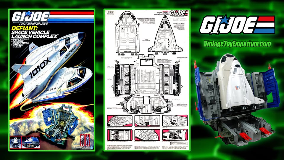1987 Defiant: Space Vehicle Launch Complex Box Art & Playset by Hasbro