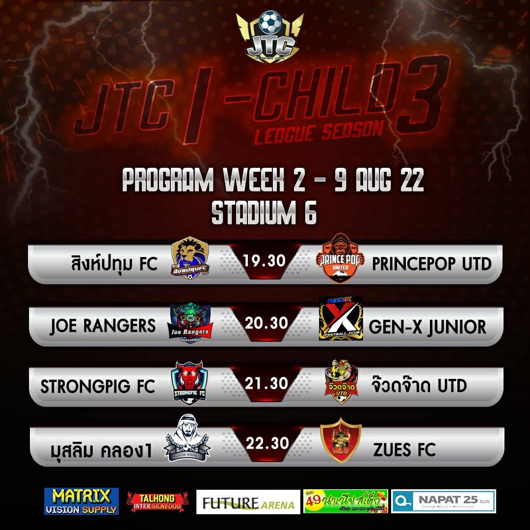 Joe Rangers - โปรเเกรมการเเข่งขันเเมซ์ที่ 2 ของพวกเรา 