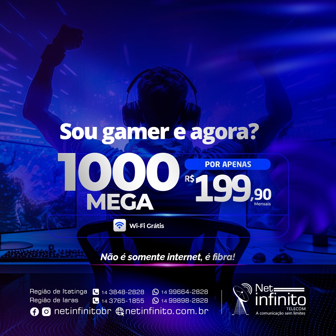 🎮 Jogue sem Limites! - Para os... - Net Infinito - Telecom