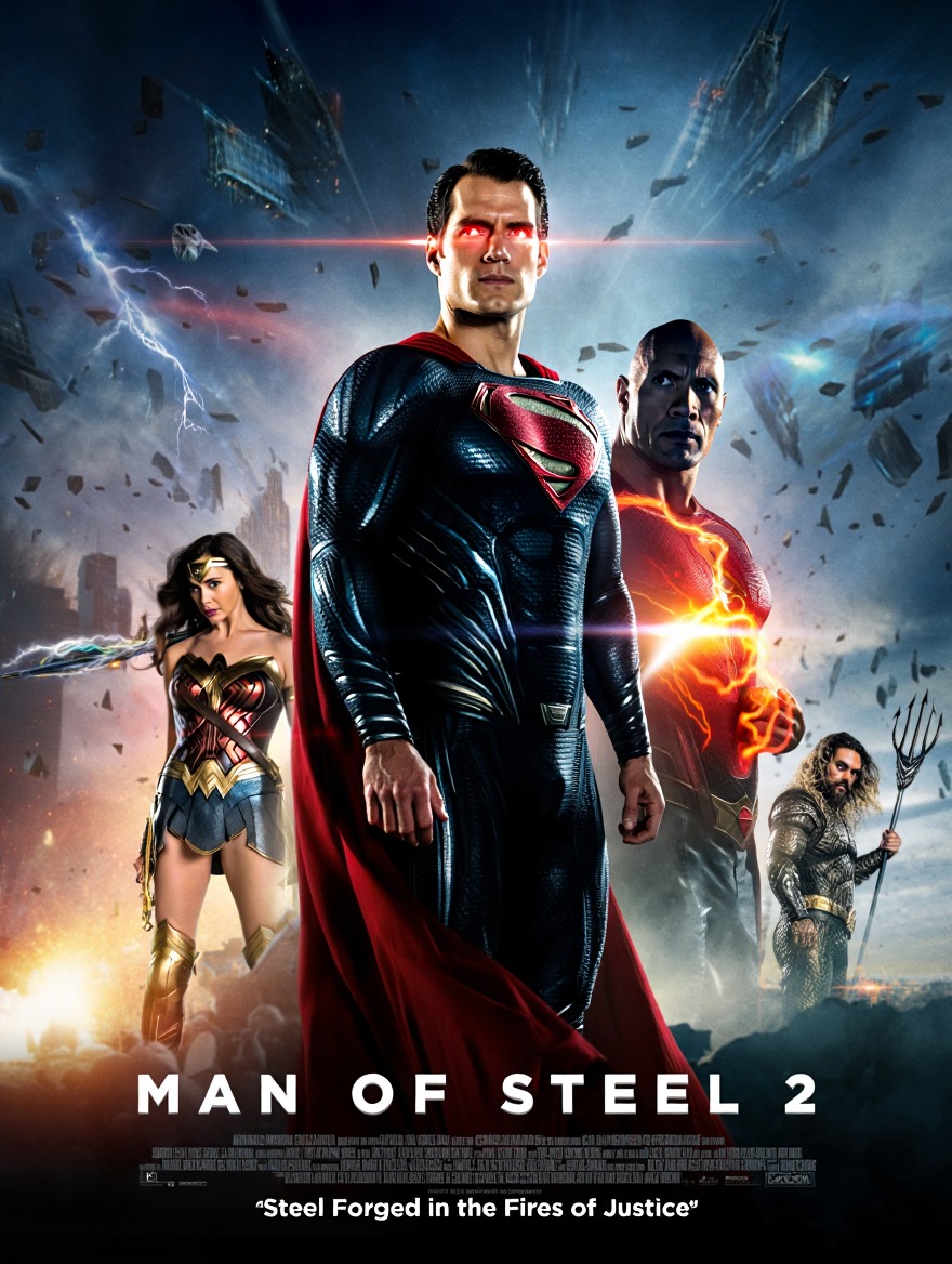 Movie - 🎬 MAN OF STEEL 2 (2026) Starring: Henry Cavill, Dwayne Johnson ...