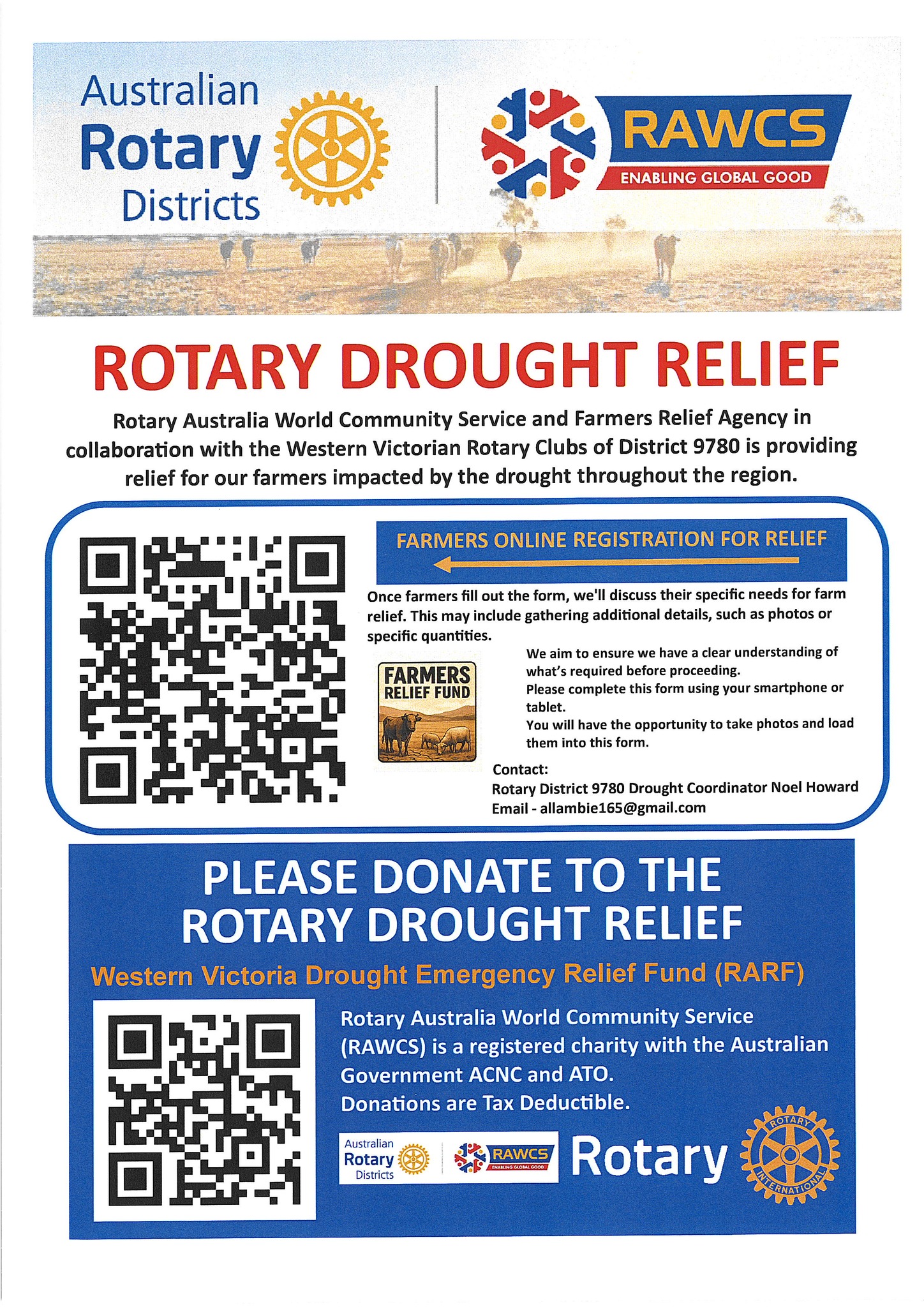 Lake - DROUGHT RELIEF With thanks to the Australian Rotary Districts ...