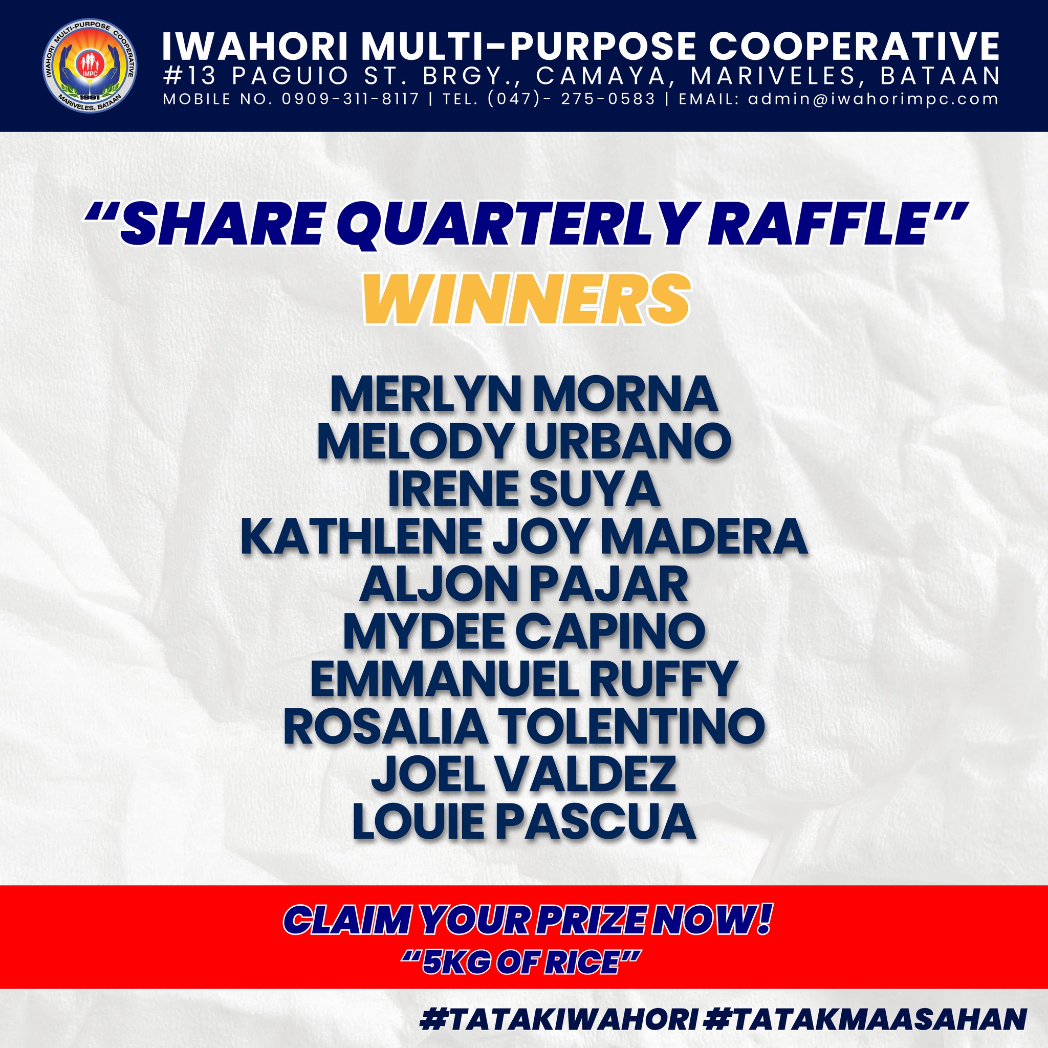 Iwahori - 🏃‍♀️ 𝐈𝐖𝐀𝐇𝐎𝐑𝐈 𝐑𝐔𝐍 𝐅𝐎𝐑 𝐀 𝐂𝐀𝐔𝐒𝐄 🏃‍♂️ 📅 𝐃𝐞𝐜𝐞𝐦𝐛𝐞𝐫 𝟏𝟒, 𝟐𝟎𝟐𝟓 👉Open ...