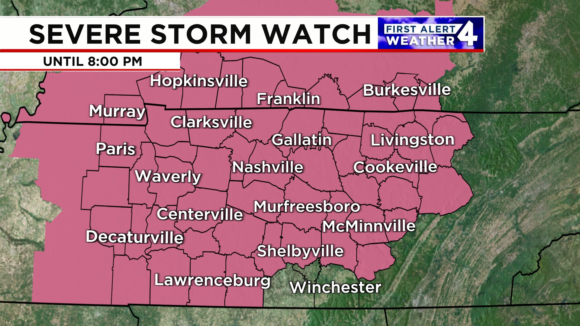 Melanie - A Severe Thunderstorm Watch is in effect for several counties ...