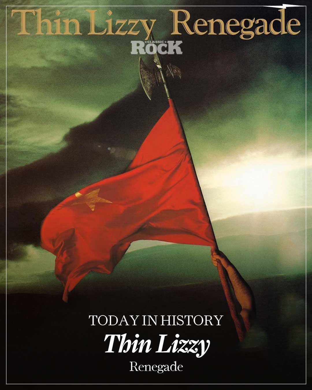 THIN LIZZY RENEGADE レコード Released on this day in 1981, Thin Lizzy - Renegade. Very