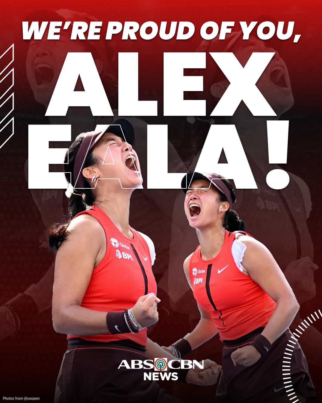 ABS-CBN News - Alex Eala's campaign in the 2025 US Open... | Facebook