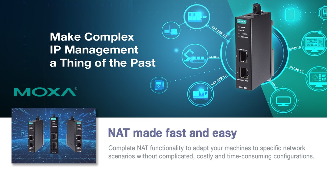 RG Group - The NAT-102 Series streamlines machine IP setup... | Facebook