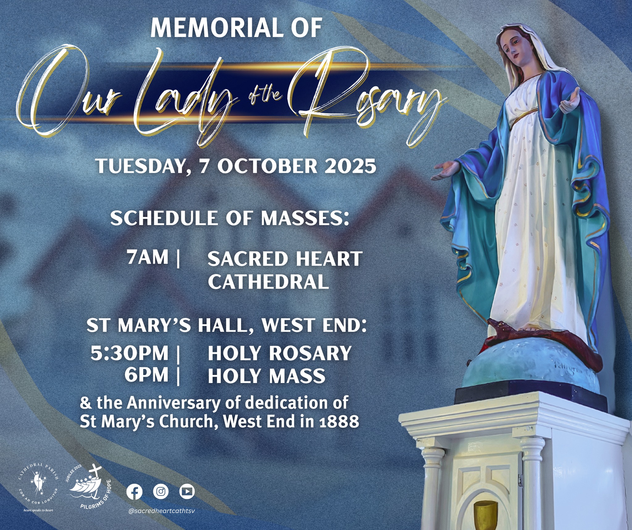 Sacred - Memorial of Our Lady of the Rosary | 7 October 2025🌹 Tomorrow ...