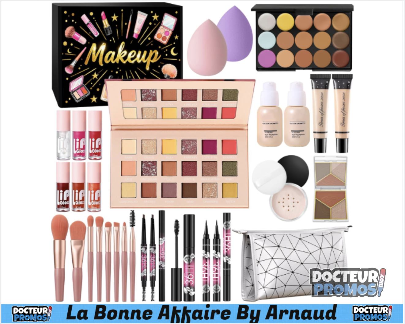 Maquillage Enfant Jouet 22 PCS Lavable Malette MaquillageAnniversaire Cadeau pour Princesse