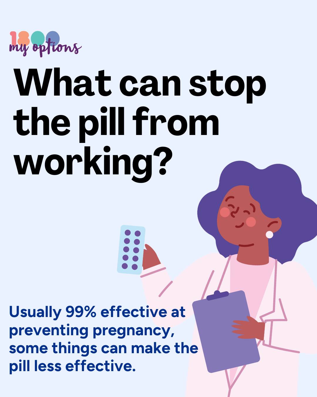 1800 My Options - The pill is a really great way to... | Facebook