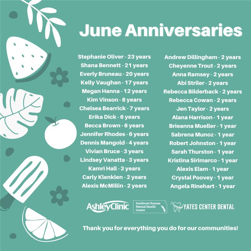 Ashley - 🌸🎉 Celebrating Our June Work Anniversaries! 🎉🌸 As the summer ...