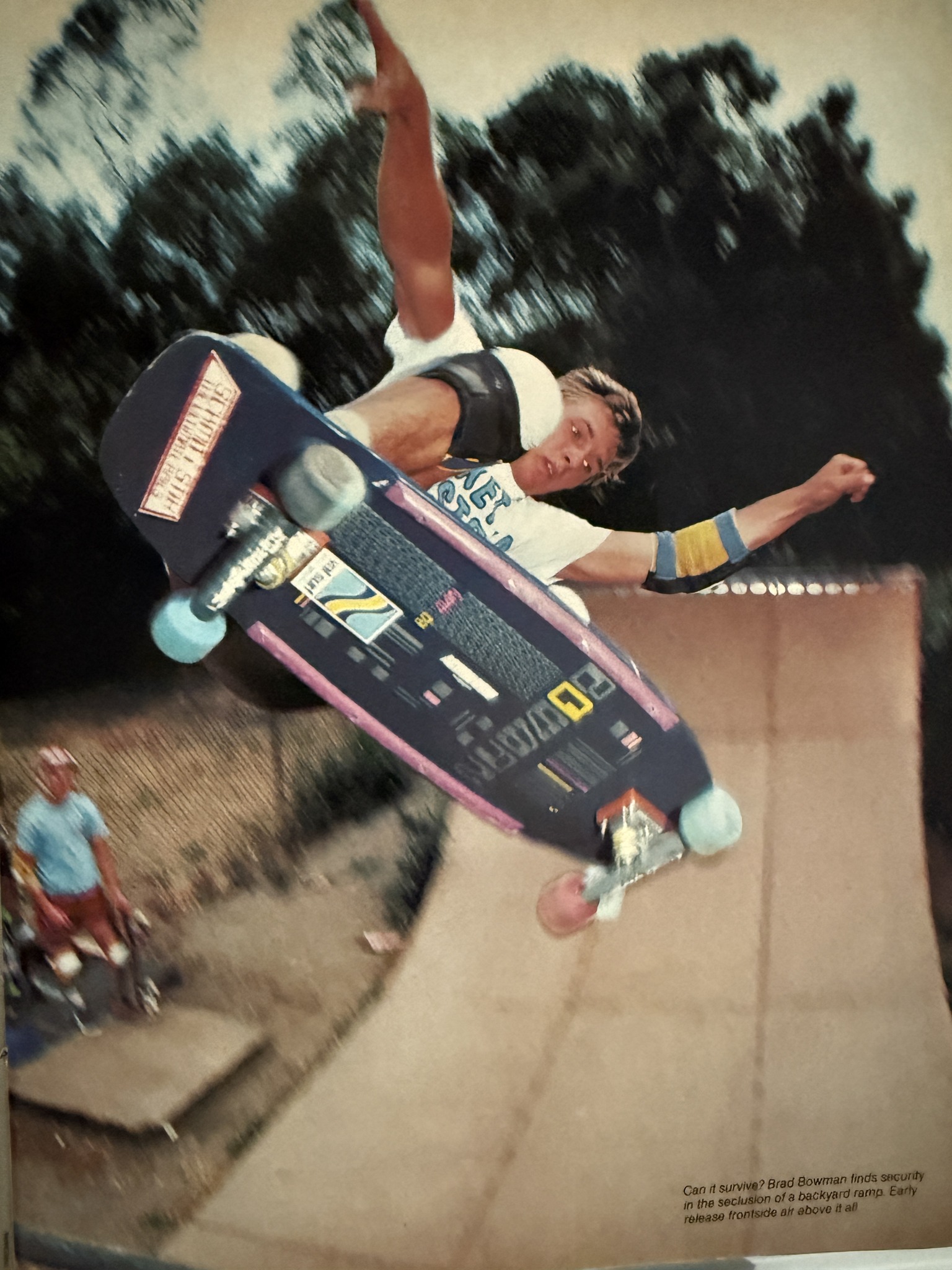 1980 Brad Bowman Frontside air in the Keyhole at Oasis Skateboard